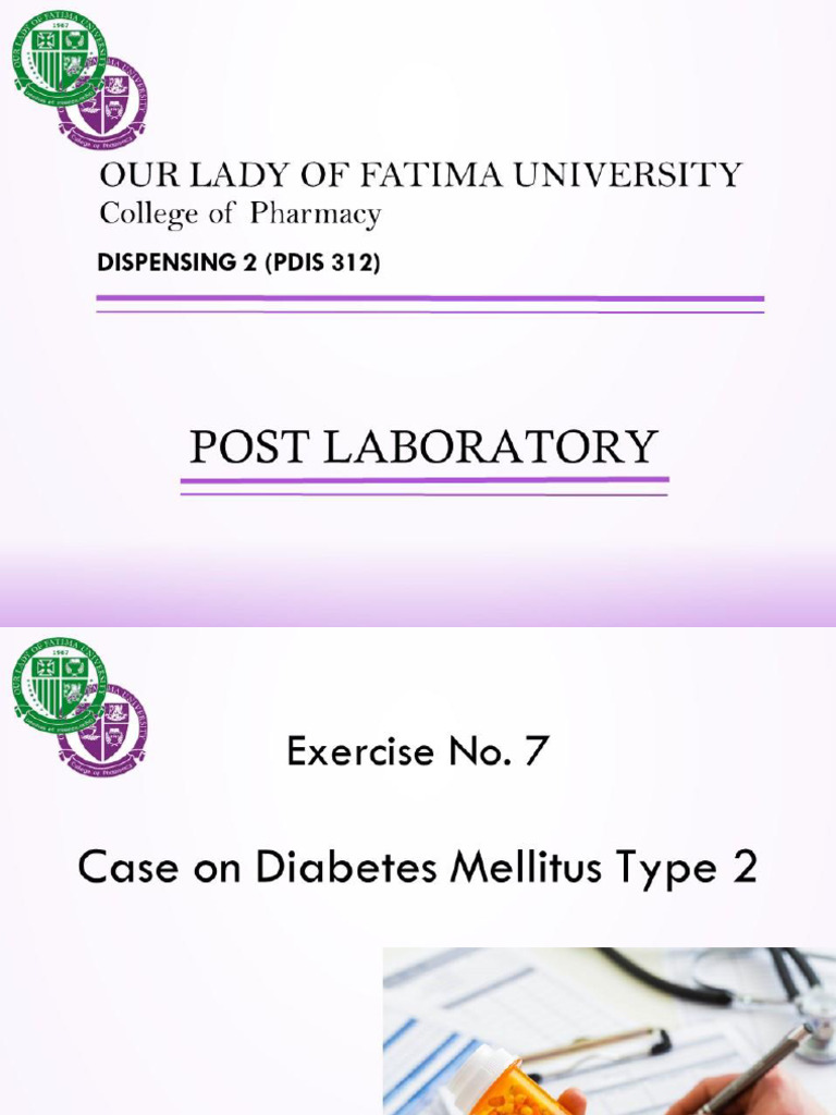 Exercise No.7 Case Study On Diabetes Mellitus Post Lab | PDF