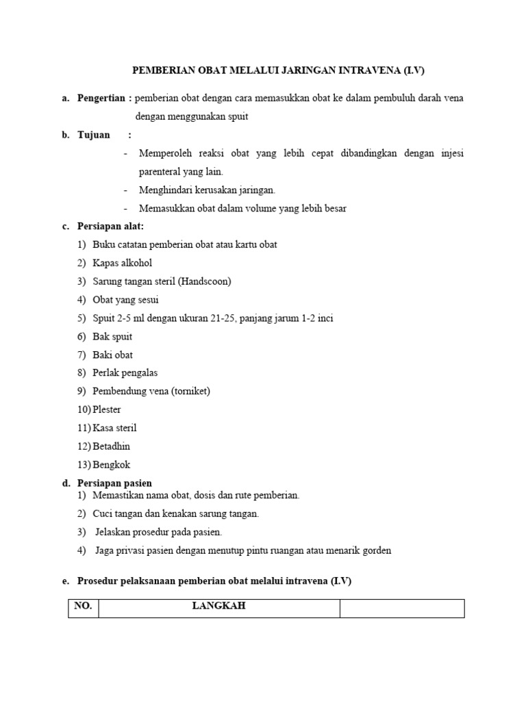 Tilik Injeksi Iv | PDF