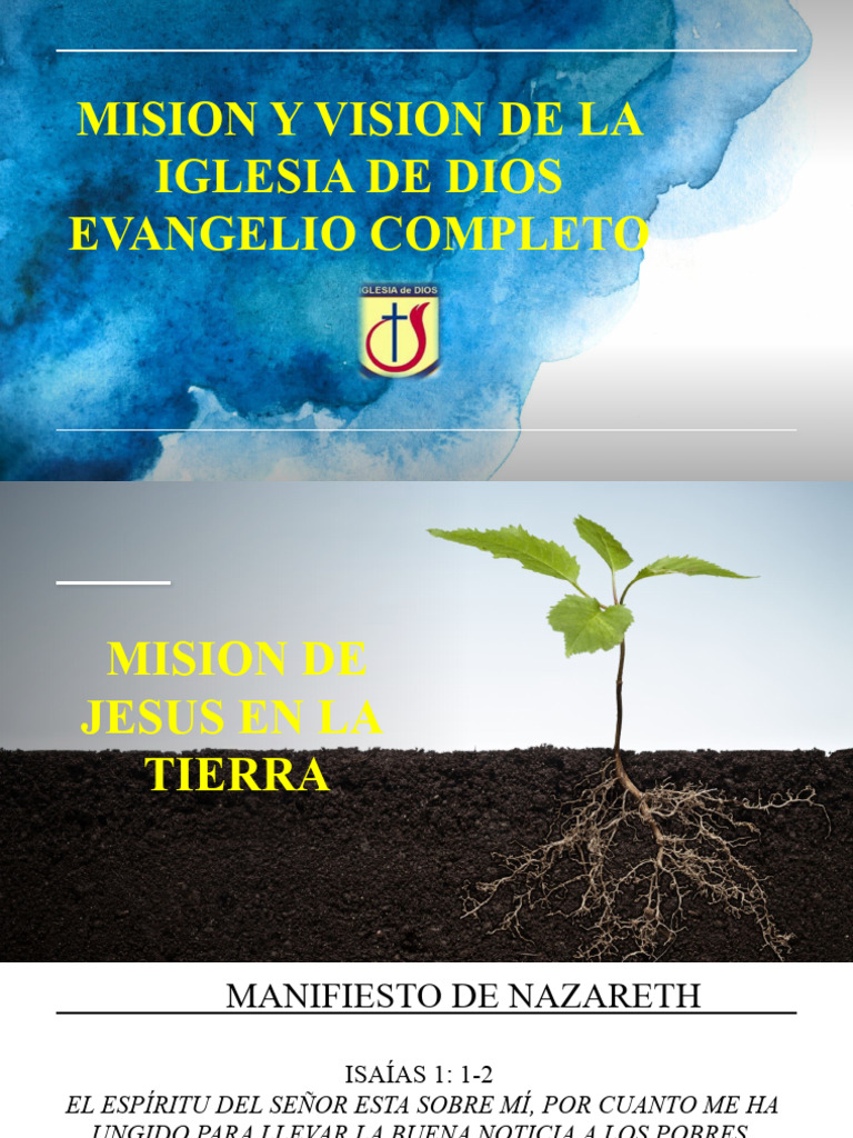 Misión y Visión de la Iglesia de Dios | PDF | Ciencias sociales | Historia