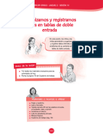 Organizamos y Registramos Datos en Tablas de Doble Entrada