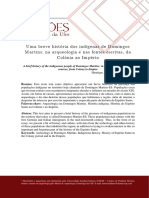 U M A Breve História Dos Indígenas de Dom Ingos M Artins: Na Arqueologia e Nas Fontes Escritas, Da Colônia Ao Im Pério