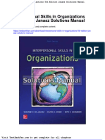 Full Download Interpersonal Skills in Organizations 5th Edition Janasz Solutions Manual