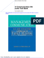 Full Download Management Communication 5th Edition Orourke Test Bank