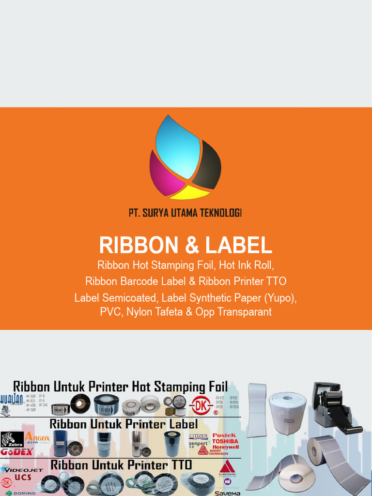 Catalog Ribbon Label PT Surya Utama Teknologi | PDF