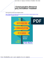 Full Download Introducing Communication Research Paths of Inquiry 3rd Edition Treadwell Test Bank