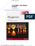 Full Download Management Global 12th Edition Robbins Test Bank