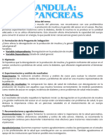 Pregunta de Investigación ¿Cómo Influye El Consumo Regular de Una Dieta Alta en Grasas y Azúcares en La Secreción de Enzimas Pancreáticas y La Regulación de Insulina Por Parte de La Glándula Del P