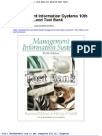 Full Download Management Information Systems 10th Edition Mcleod Test Bank