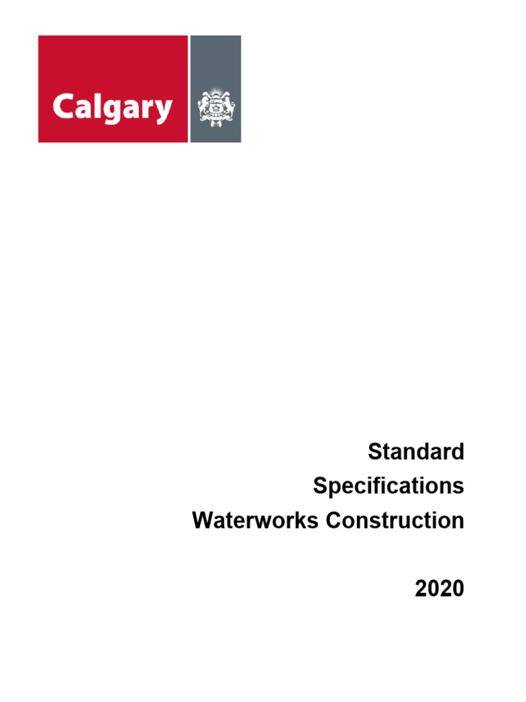 Standard Specifications Waterworks Construction PDF