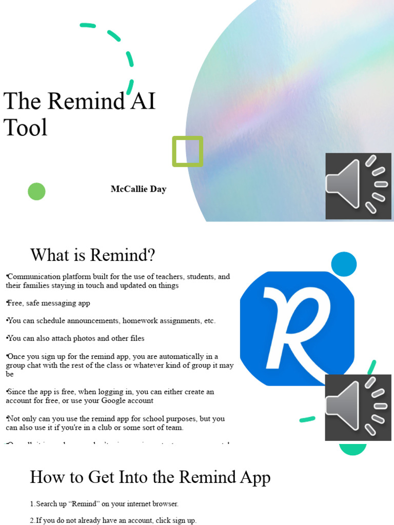 remind presentation PDF