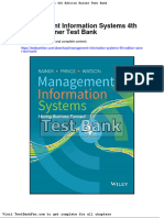 Full Download Management Information Systems 4th Edition Rainer Test Bank