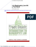 Full Download Introduction To Bankruptcy Law 6th Edition Frey Test Bank