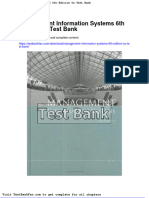 Full Download Management Information Systems 6th Edition Oz Test Bank