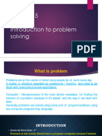 Chapter 5 Introduction Problem Solving Part-1