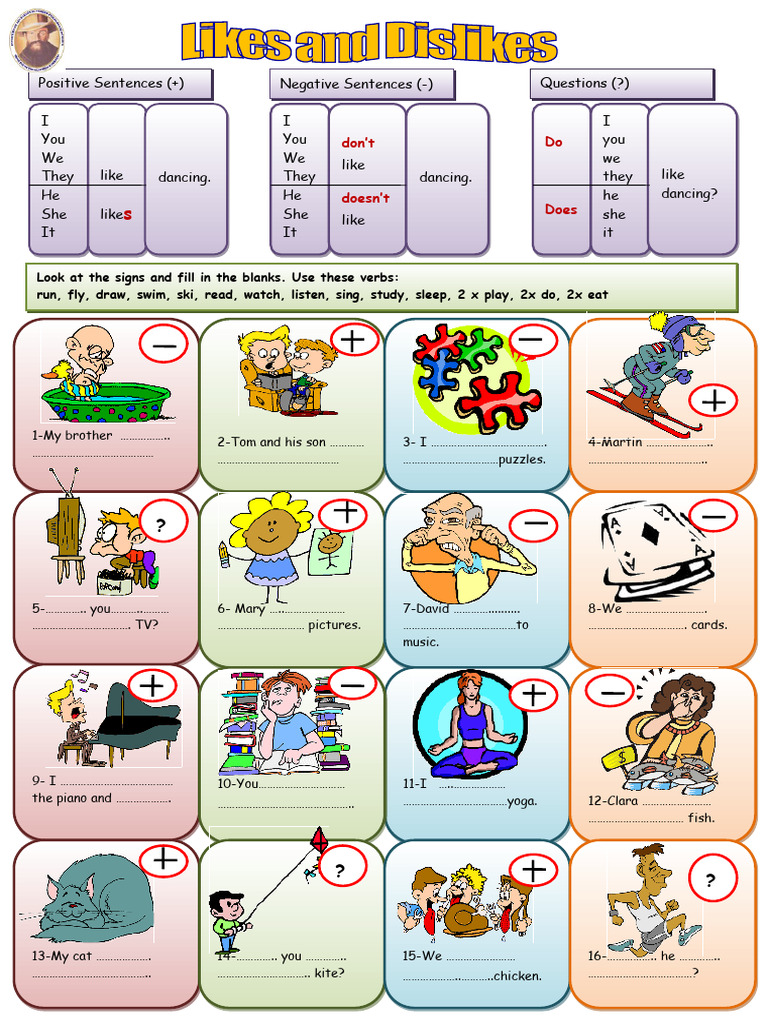 Likes-And-Dislikes PRACTICE | PDF