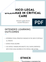 Ethico-Legal Dilemmas Inc Critical Care