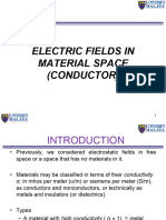 Electrical Fields in Material Space and Boundary Condition