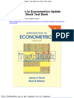 Full Download Introduction To Econometrics Update 3rd Edition Stock Test Bank