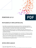 Pertemuan 13 Investasi Opsi (Options)