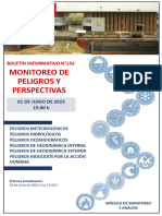 Boletín Informativo Monitoreo de Peligros y Perspectivas N°152 01-06-2023