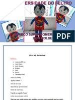 Boneco Super Homem em Feltro-Universidade Do Feltro