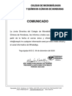Comunicado Nuevo Correo Electrónico Oficial Del CMQCH 2023