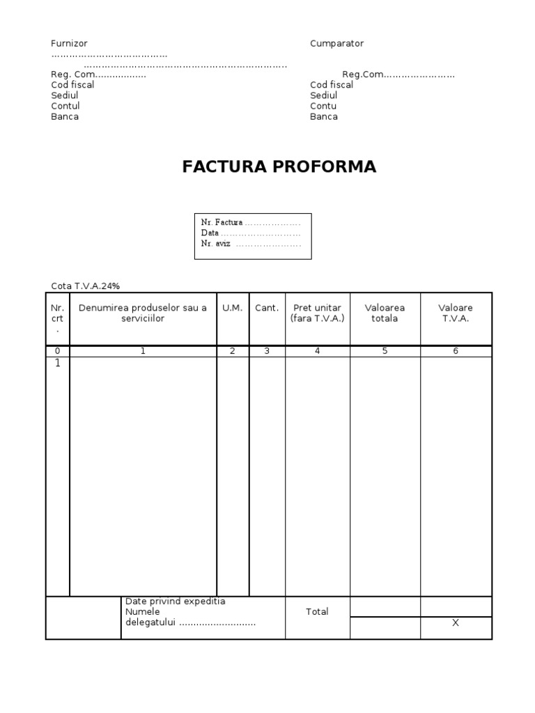 Model Proforma | PDF