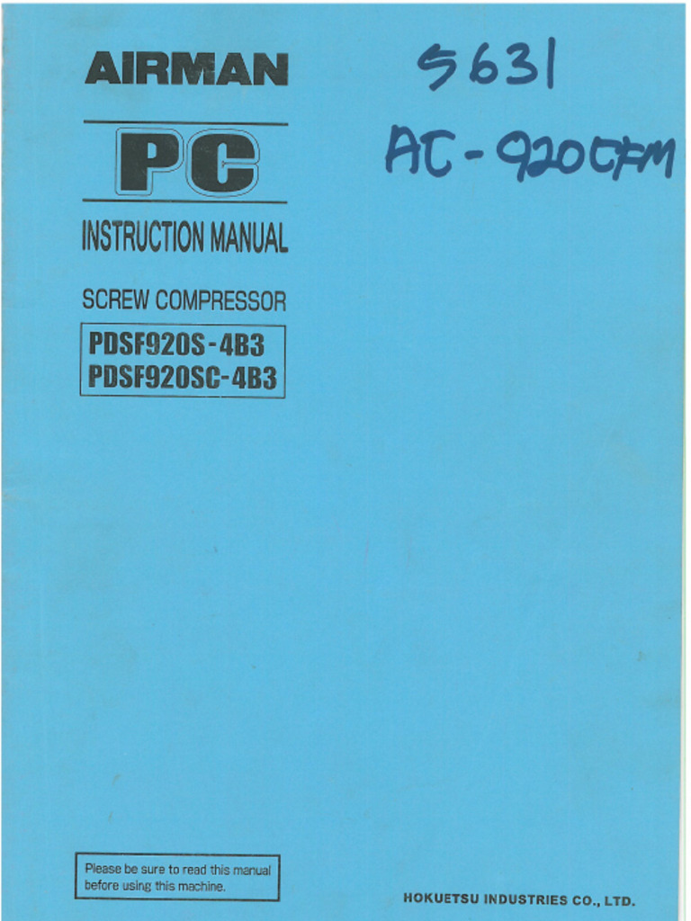 MANUAL BOOK AC 920 CFM PDF