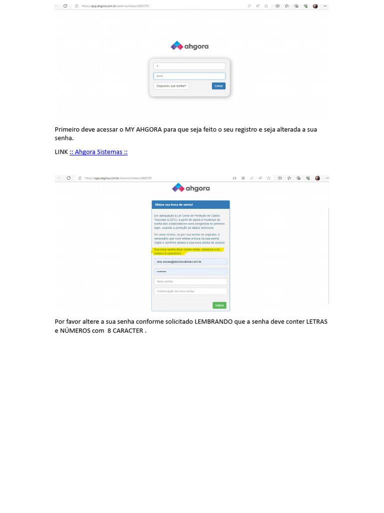 Acesso e Configuração do My Ahgora | PDF