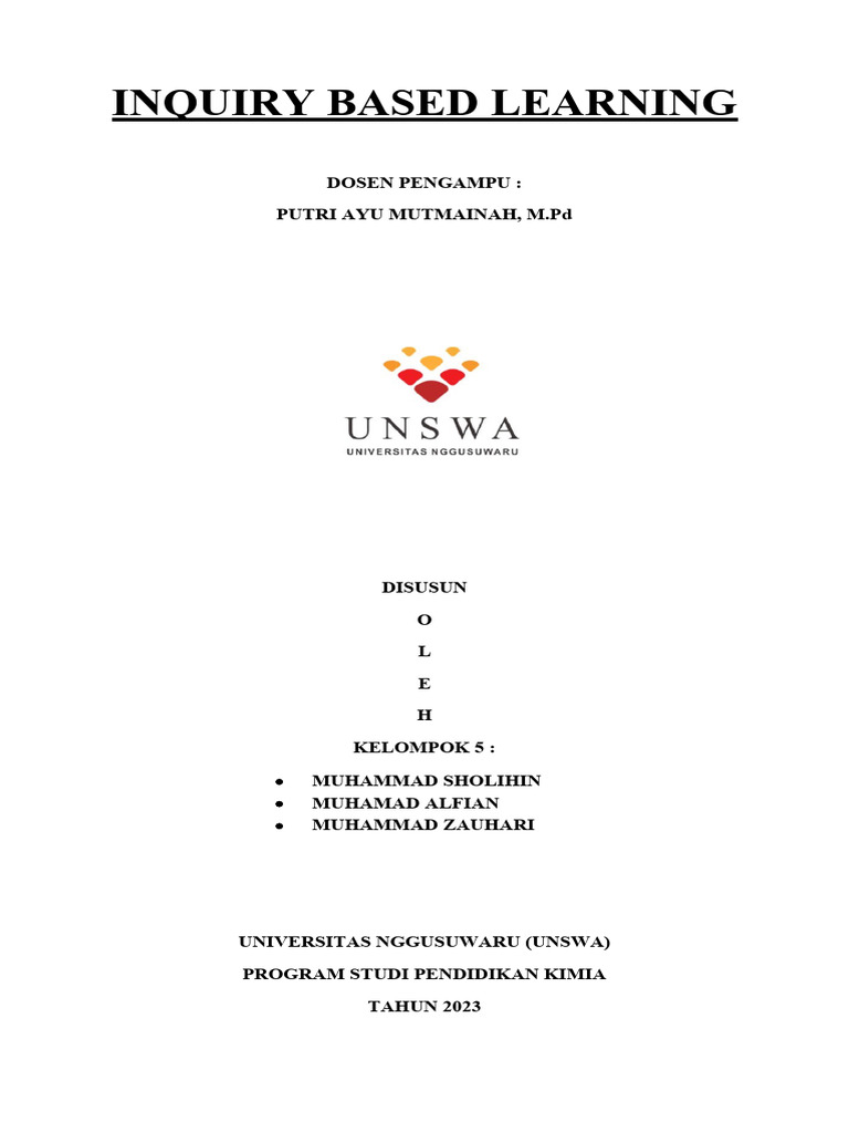 Memahami Inquiry-Based Learning | PDF | Sains & Matematika