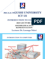 ICT 131-Lecture 8 - Assemblers and Data Representation in Computers - MU - 2023