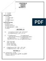 Angles Solutions: Section - A