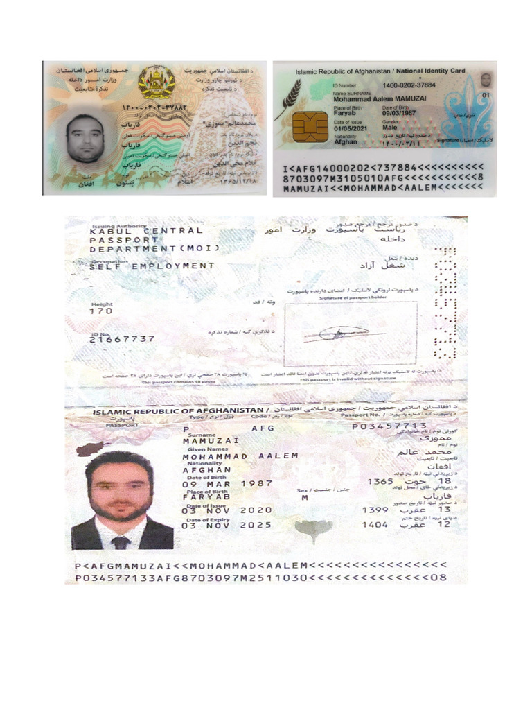 Pass and Tazkira | PDF