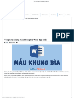 10. Tổng Hợp Những Mẫu Khung Bìa Word Đẹp Nhất