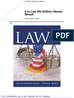 Full Download Introduction To Law 5th Edition Hames Solutions Manual