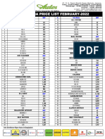 YAMAHA Price List February-2022