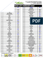 HONDA Price List February-2022