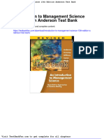 Full Download Introduction To Management Science 13th Edition Anderson Test Bank