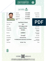 Syed Haris Ali Shah Visa