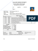 Bengaluru North University: Exam Application Form