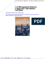 Full Download Introduction To Management Science Quantitative Approach 15th Edition Anderson Test Bank