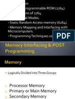 Erasable Programmable ROM (2764) - Organization of 2764. Operational Modes. Static Random Access Memory (6264) - Memory Mapping and Interfacing With Microcomputers. Programming Techniques Used in POST