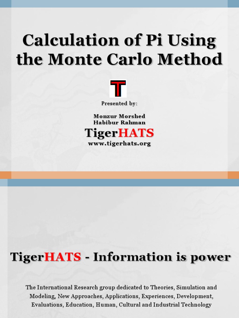 Monte Carlo Method for Pi Calculation | PDF | Computers