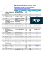 UGC CARE List of Journals Social Science 2022