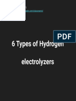 6 Types of Hydrogen Electrolyzers