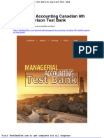 Full Download Managerial Accounting Canadian 9th Edition Garrison Test Bank