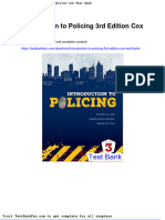 Full Download Introduction To Policing 3rd Edition Cox Test Bank