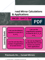 2.6. Curved Mirrors Calculations & Applications Lesson