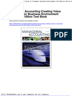 Full Download Managerial Accounting Creating Value in A Dynamic Business Environment 9th Edition Hilton Test Bank