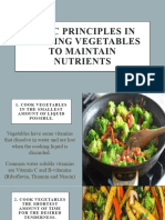 Basic Principles in Cooking Vegetables To Maintain Nutrients
